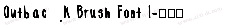 Outback Brush Font I字体转换